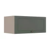 Módulo Armário Aéreo 80cm 1 Porta Basculante 100% MDF Cozinha Provence Robel Fendi/Salvia Matte