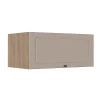 Módulo Armário Aéreo 80cm 1 Porta Basculante 100% MDF Cozinha Provence Robel Hanover/Fendi Matte
