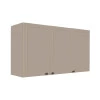 Módulo Armário Aéreo 68x120x34cm 3 Portas 100% MDF Cozinha Provence Robel Fendi/Fendi Matte