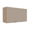 Módulo Armário Aéreo 68x120x56cm 3 Portas 100% MDF Cozinha Provence Robel Hanover/Fendi Matte