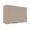 Módulo Armário Aéreo 88x120x34cm 3 Portas 100% MDF Cozinha Provence Robel Fendi/Fendi Matte