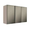 Módulo Armário Aéreo 88x120x34cm 3 Portas Vidro Reflecta Cozinha Modulada Robel Fendi