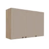 Módulo Armário Aéreo 88x120x34cm 3 Portas 100% MDF Cozinha Provence Robel Hanover/Fendi Matte