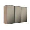 Módulo Armário Aéreo 88x120x34cm 3 Portas Vidro Reflecta Cozinha Modulada Robel Hanover