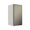 Módulo Armário Aéreo 68x35x34cm 1 Porta Vidro Reflecta Cozinha Modulada Robel Branco