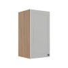 Módulo Armário Aéreo 68x35x34cm 1 Porta 100% MDF Cozinha Modulada Provence Robel Hanover/Branco Matte