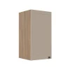 Módulo Armário Aéreo 68x35x34cm 1 Porta 100% MDF Cozinha Modulada Provence Robel Hanover/Fendi Matte