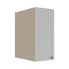 Módulo Armário Aéreo 68x35x56cm 1 Porta 100% MDF Cozinha Modulada Provence Robel Fendi/Branco Matte