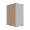 Módulo Armário Aéreo 68x35x56cm 1 Porta 100% MDF Cozinha Modulada Provence Robel Hanover/Branco Matte