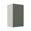 Módulo Armário Aéreo 68x40x34cm 1 Porta 100% MDF Cozinha Modulada Provence Robel Branco/Salvia Matte