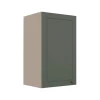 Módulo Armário Aéreo 68x40x34cm 1 Porta 100% MDF Cozinha Modulada Provence Robel Fendi/Salvia Matte