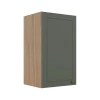 Módulo Armário Aéreo 68x40x34cm 1 Porta 100% MDF Cozinha Modulada Provence Robel Hanover/Salvia Matte