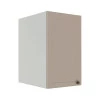 Módulo Armário Aéreo 68x40x56cm 1 Porta 100% MDF Cozinha Modulada Provence Robel Branco/Fendi Matte