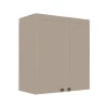 Módulo Armário Aéreo 68x60x34cm 2 Portas 100% MDF Cozinha Modulada Provence Robel Fendi/Fendi Matte