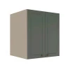 Módulo Armário Aéreo 68x60x56cm 2 Portas 100% MDF Cozinha Provence Robel Fendi/Sálvia Matte