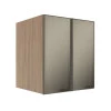Módulo Armário Aéreo 68x60x56cm 2 Portas Vidro Reflecta Cozinha Modulada Robel Hanover