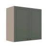 Módulo Armário Aéreo 68x70x34cm 2 Portas 100% MDF Cozinha Modulada Provence Robel Fendi/Salvia Matte