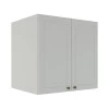Módulo Armário Aéreo 68x70x56cm 2 Portas 100% MDF Cozinha Provence Robel Branco/Branco Matte