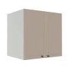 Módulo Armário Aéreo 68x70x56cm 2 Portas 100% MDF Cozinha Provence Robel Branco/Fendi Matte
