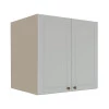 Módulo Armário Aéreo 68x70x56cm 2 Portas 100% MDF Cozinha Provence Robel Fendi/Branco Matte