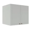 Módulo Armário Aéreo 68x80x56cm 2 Portas 100% MDF Cozinha Provence Robel Branco/Branco Matte
