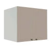 Módulo Armário Aéreo 68x80x56cm 2 Portas 100% MDF Cozinha Provence Robel Branco/Fendi Matte