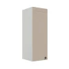 Módulo Armário Aéreo 88x30x34cm 1 Porta 100% MDF Cozinha Provence Robel Branco/Fendi Matte