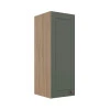 Módulo Armário Aéreo 88x30x34cm 1 Porta 100% MDF Cozinha Provence Robel Hanover/Salvia Matte