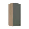 Módulo Armário Aéreo 88x35x34cm 1 Porta 100% MDF Cozinha Provence Robel Hanover/Salvia Matte