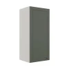 Módulo Armário Aéreo 88x40x34cm 1 Porta 100% MDF Cozinha Provence Robel Branco/Salvia Matte
