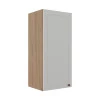 Módulo Armário Aéreo 88x40x34cm 1 Porta 100% MDF Cozinha Provence Robel Hanover/Branco Matte