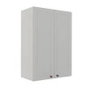 Módulo Armário Aéreo 88x60x34cm 2 Portas 100% MDF Cozinha Provence Robel Branco/Branco Matte