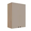 Módulo Armário Aéreo 88x60x34cm 2 Portas 100% MDF Cozinha Provence Robel Hanover/Fendi Matte