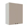 Módulo Armário Aéreo 88x70x34cm 2 Portas 100% MDF Cozinha Provence Robel Branco/Fendi Matte