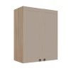 Módulo Armário Aéreo 88x70x34cm 2 Portas 100% MDF Cozinha Provence Robel Hanover/Fendi Matte