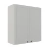 Módulo Armário Aéreo 88x80x34cm 2 Portas 100% MDF Cozinha Provence Robel Branco/Branco Matte