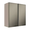 Módulo Armário Aéreo 88x80X34cm 2 Portas Vidro Reflecta Cozinha Modulada Robel Fendi