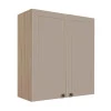 Módulo Armário Aéreo 88x80x34cm 2 Portas 100% MDF Cozinha Provence Robel Hanover/Fendi Matte