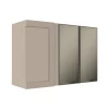 Armário Aéreo Canto Reto 68x100x36 Vidro Reflecta Cozinha Modulada Robel Fendi