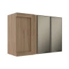 Armário Aéreo Canto Reto 68x100x36 Vidro Reflecta Cozinha Modulada Robel Hanover