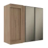 Armário Aéreo Canto Reto 88x100x36 Vidro Reflecta Cozinha Modulada Robel Hanover