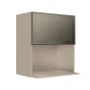 Armário Aéreo Nicho Micro-Ondas 68x60x43 Vidro Reflecta Cozinha Modulada Robel Fendi