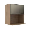 Armário Aéreo Nicho Micro-Ondas 68x60x43 Vidro Reflecta Cozinha Modulada Robel Hanover