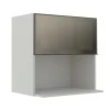 Armário Aéreo Nicho Micro-Ondas 68x70x43 Vidro Reflecta Cozinha Modulada Robel Branco