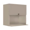 Módulo Armário Aéreo Nicho Micro-Ondas 68x70x43cm 100% MDF Cozinha Provence Robel Fendi/Fendi Matte