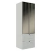 Módulo Paneleiro 172x70x56cm 2G 2P Vidro Reflecta Cozinha Provence Robel Branco/Branco Matte