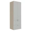Módulo Paneleiro 172x70x56cm 2 Portas 2 Gavetas 100% MDF Cozinha Provence Robel Fendi/Branco Matte