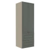 Módulo Paneleiro 172x70x56cm 2 Portas 2 Gavetas 100% MDF Cozinha Provence Robel Fendi/Salvia Matte