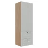 Módulo Paneleiro 172x70x56cm 2 Portas 2 Gavetas 100% MDF Cozinha Provence Robel Hanover/Branco Matte