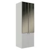 Módulo Paneleiro 208x70x56cm 4P Com Vidro Reflecta Cozinha Provence Robel Branco/Branco Matte